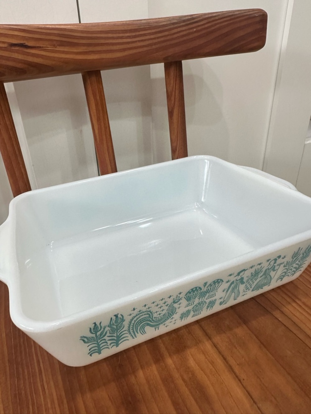 Vintage Pyrex 0503 Turquoise 1 1/2 QT Amish Butterprint Refrigerator Dish - Picture 2 of 10